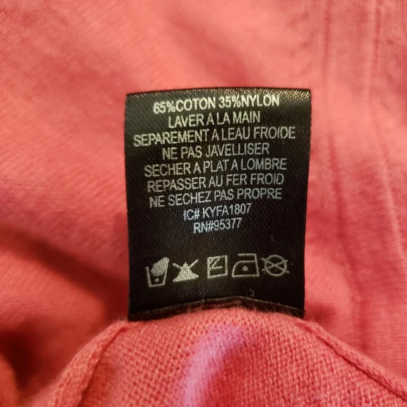 Sanctuary Coral Cotton Blend Long-Sleeve Pullover Tie-Front Sweater - Size Small - Picture 6 of 8